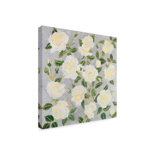 Carissa Luminess 'White Roses' Canvas Art,24x24